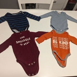 4 long sleeved onesies